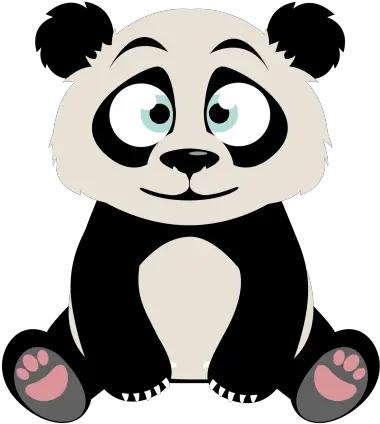 Confused Sitting Panda Hd Clipart Background Cartoon Cute Panda Clip Art Png Panda Transparent