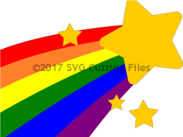 Download Falling Stars Clipart Rainbow Rainbow With A Shooting Star Png Shooting Star Transparent