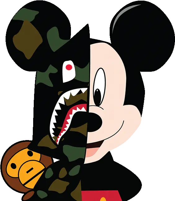 Animated Bape Wallpaper Gif Mickey Mouse Bape Logo Png Bape Shark Png