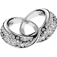 Silver Rings With Diamonds Png