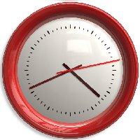 Red Wall Clock Png Image