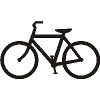 Bicycle Black Siluete Png Image