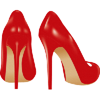 Red Women Shoes Png Image