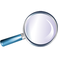 Blue Magnifying Glass Icon