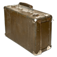Old Suitcase With Transparent Background