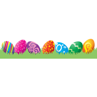 Happy Easter Eggs In Grass