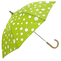 White Dotted Green Umbrella