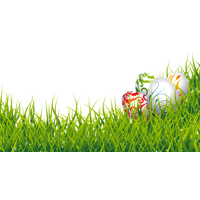 Floral Design Easter Eggs In Grass
