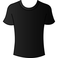 Black T-Shirt Clip Art Round Neck