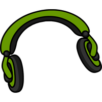 Green Headphones Clip Art