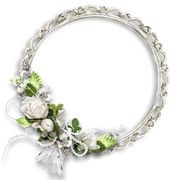 Floral Round Frame Transparent Picture
