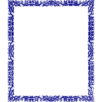 Blue Border Frame Transparent Image