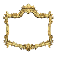 Gold Flower Frame Picture