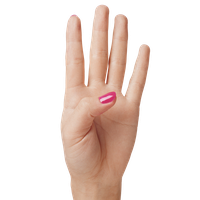 Women Hand Showing Four Finger