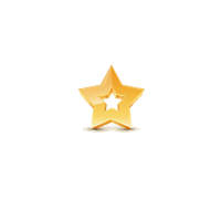 3D Gold Star Transparent Image