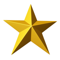 3D Gold Star Clipart