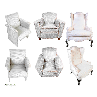 White Armchairs Png Image