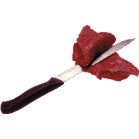 Meat And Knife Png Picture