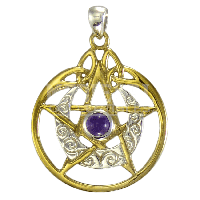 Charms Gold Dreamcatcher Pendants Amethyst Earrings Pentagram