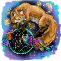 Fox Art Drawing Animal Dreamcatcher Free Transparent Image HD