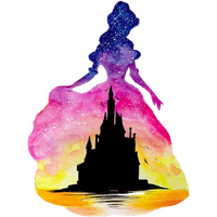 Ariel Belle Aurora Watercolor Painting Princess Disney