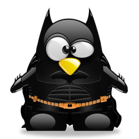 Batman Linux T-Shirt Knight Tuxedo Penguin
