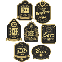 Vintage Beer Icon Sticker Label HQ Image Free PNG