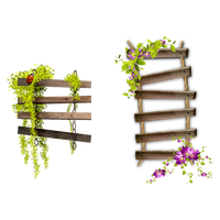 Flower Garden Hour Spooky Frame Bench Ladder