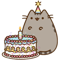 Pusheen Cat To Birthday Cake You Happy
