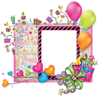 Cake Picture Frame Birthday Free Photo PNG