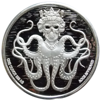 Shield Coin Kraken Bitcoin Silver Free HQ Image