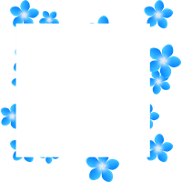 Blue Frame Flower Free Transparent Image HQ