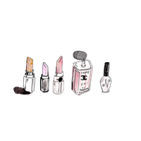 Concealer Lipstick Chanel Perfume Various Cosmetics Cartoon