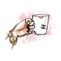 Cup Chanel Illustration Drawing PNG Download Free