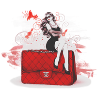 Vuitton Fashion Louis Illustration Handbag Chanel