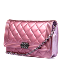 Pink Bag Leather Pearl Handbag Chanel
