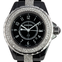 Chronograph Diamond Watch Jaeger-Lecoultre J12 Chanel