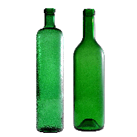 Empty Green Glass Bottle Png Image