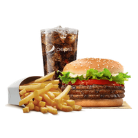 King Whopper Hamburger Cheeseburger Fries French Burger