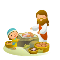 Resurrected Food Jesus Vector Child With