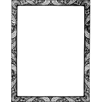 White Flower Frame Classic HQ Image Free PNG