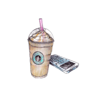 Coffee Drawing Milkshake Starbucks Latte PNG File HD