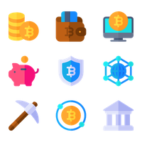 Icons Bitcoin Cryptocurrency Wallet Computer Ethereum