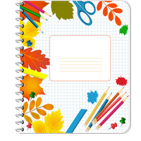 Cover School Notebook Crayon Drawing PNG Download Free