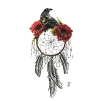 Tattoo Flower Poppy Bird Dreamcatcher Free Clipart HQ