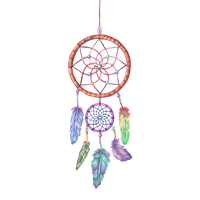 Dreamcatcher Color Illustration Watercolor Painting Drawing