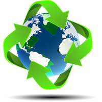 Map Globe Vector World Recycle Earth