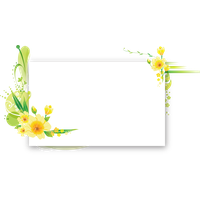 Picture Flower Text Frame Floral Birthday Design
