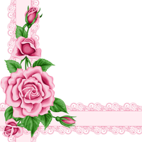 Pink Rose Flower Border Free Download PNG HQ