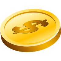 Coin Dollar Transparent Gold PNG File HD